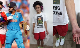 विश्वकपको मैदानमा प्रवेश गर्ने प्यालेस्टाइन समर्थक को हुन् ? भारतको जर्सी लगाएर स्टेडियम पुगे