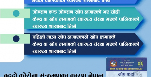 कोभिड–१९ विरुद्धको खोप कार्ड हराएमा यसो गर्नुहोस्
