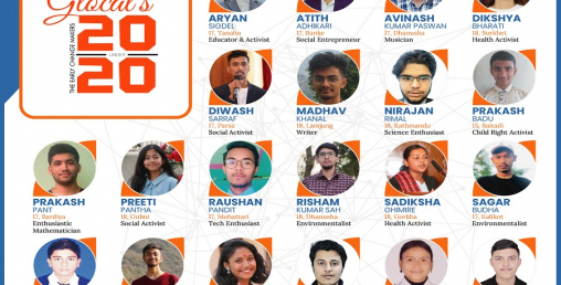 ग्लोकल टीन हिरो नेपाल अन्तर्गत ग्लोकल २० अन्डर २० को सूची सार्वजनिक