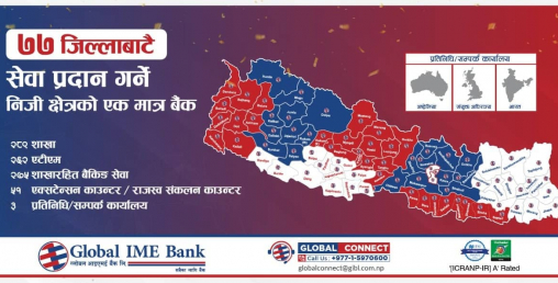 डोल्पाको दुनैमा नयाँ शाखा खोलेसँगै सबै जिल्लामा पुग्यो ग्लोबल आइएमई बैंक