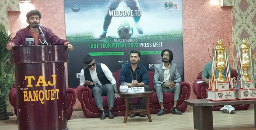 डिजिटल ठगीविरुद्धको अभियानमा आयोजित फुटसल कार्यक्रम हुँदै