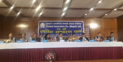 युनाइटेड इन्स्योरेन्सले गर्यो रित्तो साधारण सभा