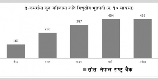 विद्युतीय भुक्तानीमा ठूलो फड्को मार्यो