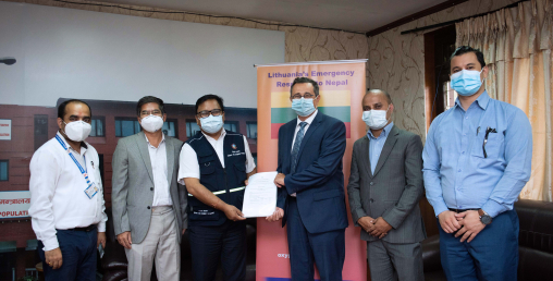 कारोनाविरुद्ध लड्न लिथुवेनियाद्धारा स्वास्थ्य सामग्री सहयोग