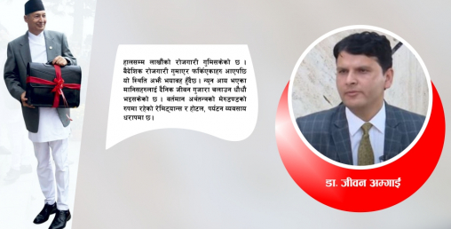 विषम परिस्थिति र अवसरलाई आत्मसाथ गर्न नसकेको बजेट