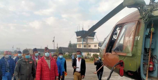अग्निपीडितलाई राहत दिन मुख्यमन्त्री शाही मुगुमा