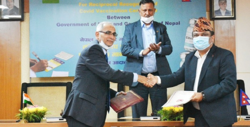 खोप लगाएलाई नेपाल र भारतमा यात्रा गर्न सहज बनाउन सम्झौता