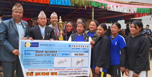 ‘खोटेहाङ अध्यक्ष कप’को उपाधिसँगै ७५ हजार जित्यो बासिखोराले