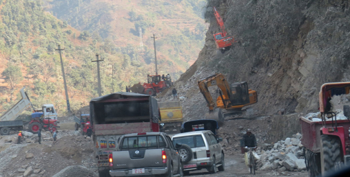 भाेलिदेखि मुग्लिनको बाटो बन्द हुने