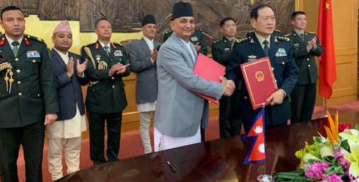चीनले नेपाली सेनालाई २ अर्ब ४० करोडको सैन्य सामाग्री दिने