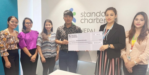 स्ट्याण्डर्ड चार्टर्डद्वारा ओपन नलेज नेपाललाई ३० लाख सहायता प्रदान