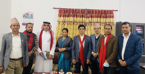 महानगर प्रमुख दाहालसँग कतारका राजदूतको भेट