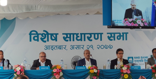 एनएमबि बैंकले कञ्चन डेभलपमेन्ट बैंक प्राप्ति गर्ने निर्णय पारित, स्वाप कति पायो ?