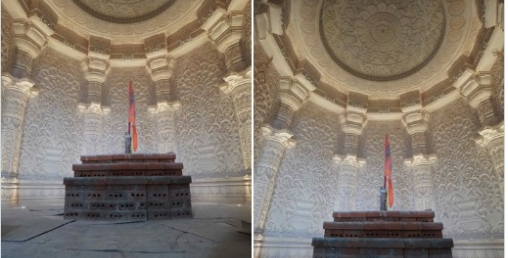 राम मन्दिरको मूर्तिको गर्भगृहको पहिलो तस्बिर  सार्वजनिक
