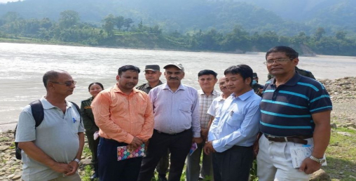 धरानबासीलाई पानी खुवाउन हर्क साम्पाङको दौडधूप, सप्तकोशीमा स्थलगत अनुगमन