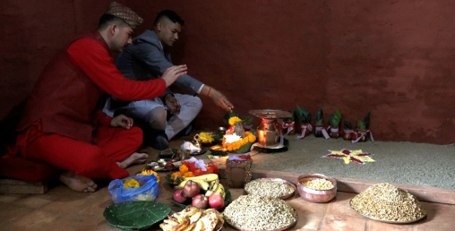 हनुमानढोकाको दशैं घरमा राखियो जमरा
