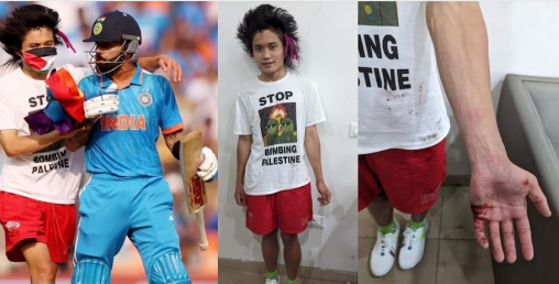 विश्वकपको मैदानमा प्रवेश गर्ने प्यालेस्टाइन समर्थक को हुन् ? भारतको जर्सी लगाएर स्टेडियम पुगे