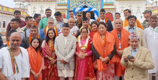 राष्ट्रपति पौडेलद्वारा जानकी मन्दिरमा पूजाआजा
