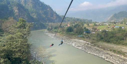त्रिशूली नदीमाथि जीपलाइन सञ्चालन