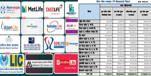जीवन बीमा व्यवसाय: एक खर्ब ४२ अर्ब बीमाशुल्क संकलन,  नेपाल लाइफ बन्यो ‘नम्बर वान’