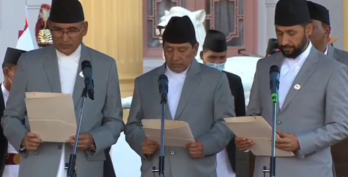 आठ सदस्यीय मन्त्रिपरिषद गठन: अर्थमन्त्रीमा विष्णु पौडेल, रवि लामिछाने गृहमन्त्री