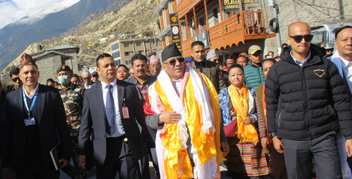प्रधानमन्त्री प्रचण्ड रुकुम पश्चिममा पुगे