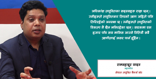 ‘हाम्रो लगानी उठेन भने लघुवित्त मात्र होइन, वित्तीय प्रणाली नै खतरामा पर्छ’
