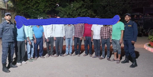 यातायात कार्यालय पर्साबाट ११ जना विचौलिया पक्राउ