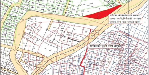 धोबीखोलाको जग्गा पनि व्यक्तिका नाममा, कर्मचारीकै मिलेमतोमा खोला बेचिएको फेला