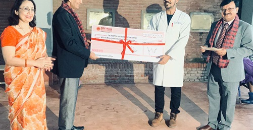 एनसीसी बैंकले अपाङ्ग बाल अस्पताल तथा पुनस्र्थापनालाई दियो २५ लाख