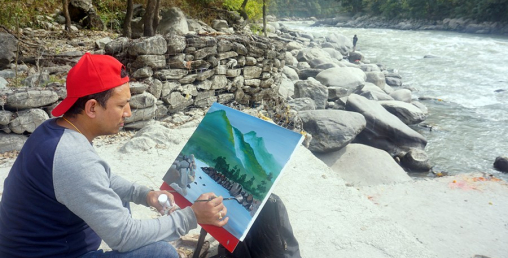 बङ्गलादेशमा दीपेन्द्रको एकल चित्रकला प्रदर्शनी
