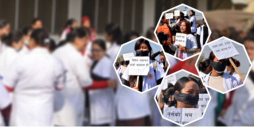 तलब नपाएको भन्दै आन्दोलनमा उत्रिए नर्स