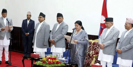 पर्यटन तथा नागरिक उडययनमन्त्री पदमा लिए भट्टराईले सपथ