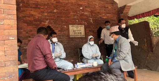 हाँडीगाउँमा कोरोना परीक्षणः सबैको नेगेटिभ