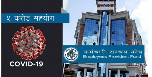 कोरोना कोषमा कर्मचारी सञ्चय कोषको ५ करोड सहयोग