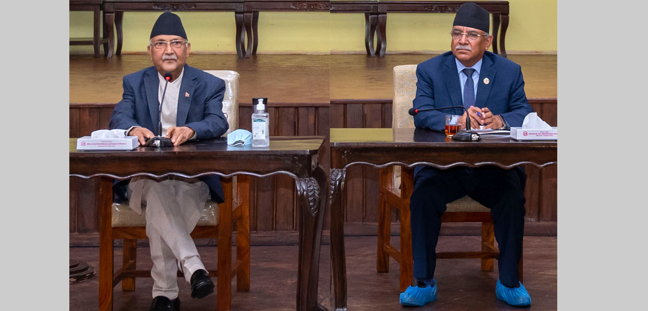 ओलीलाई प्रचण्डले भने- तपाईंको राजीनामा भारतले होइन, मैले मागेको हो
