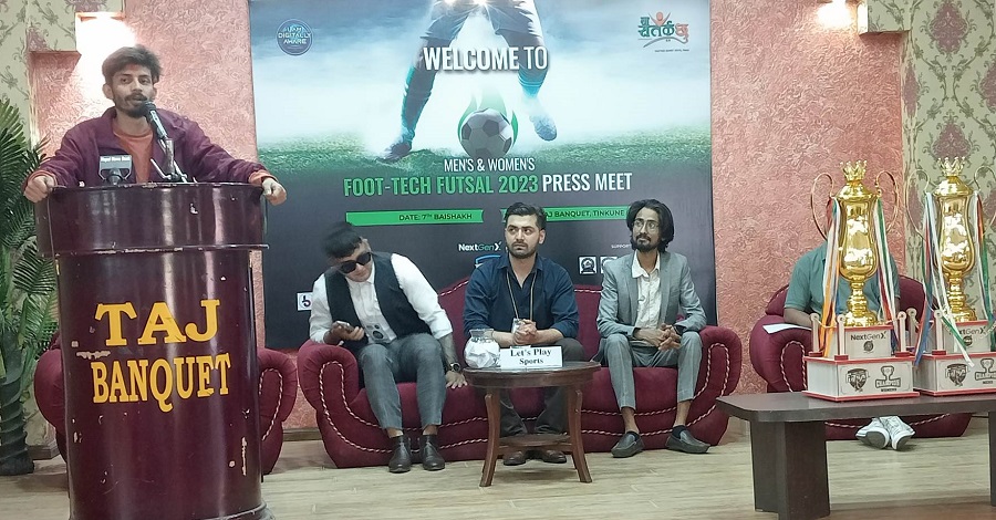 डिजिटल ठगीविरुद्धको अभियानमा आयोजित फुटसल कार्यक्रम हुँदै