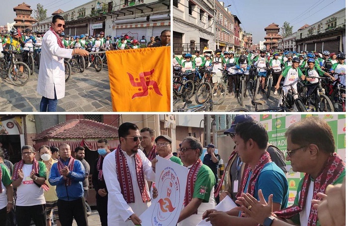 मारवाड़ी युवा मंचद्वारा साइक्लोथोन कार्यक्रम सम्पन्न