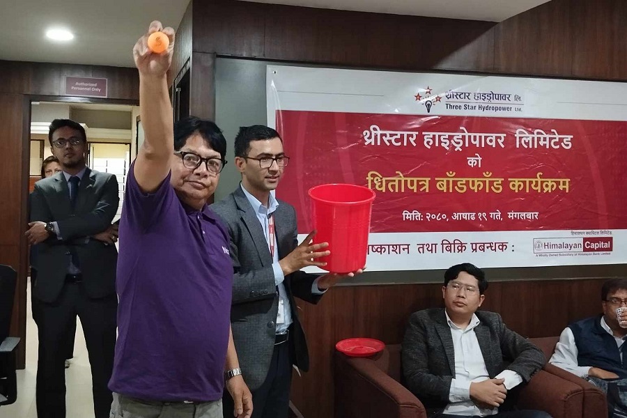 थ्रीस्टार हाइड्रोपावरको आईपीओ बाँडफाँट, दुई हजार आठ सय आवेदन रद्द