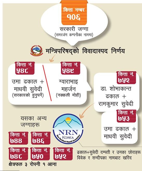 बालुवाटारको जग्गा, सरकारी जान्दाजान्दै एनआरएनद्वारा खरिद