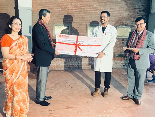 एनसीसी बैंकले अपाङ्ग बाल अस्पताल तथा पुनस्र्थापनालाई दियो २५ लाख