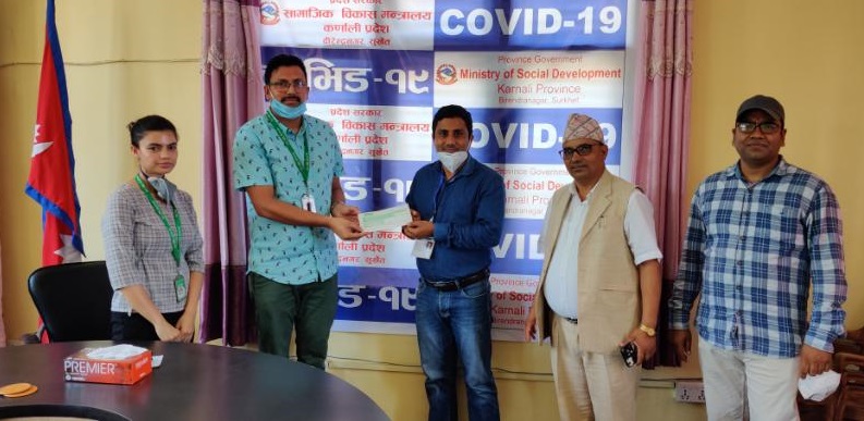 नबिल बैंकले कर्णाली प्रदेशलाई पीसीआरका लागि वित्तीय सहयोग