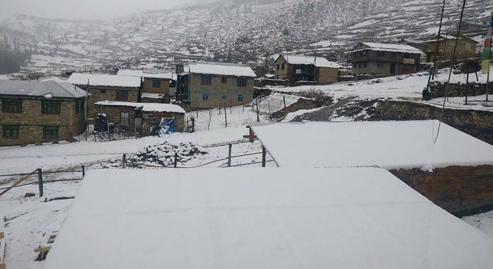 हुम्लामा फेरि हिमपात, हवाई सेवा अवरुद्ध, जनजीवन प्रभावित
