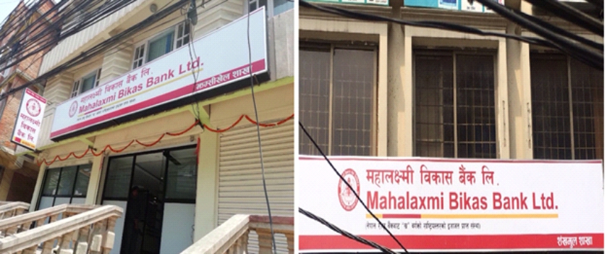 महालक्ष्मी विकास बैँकको शाखा झम्सिखेल र शंखमुलमा