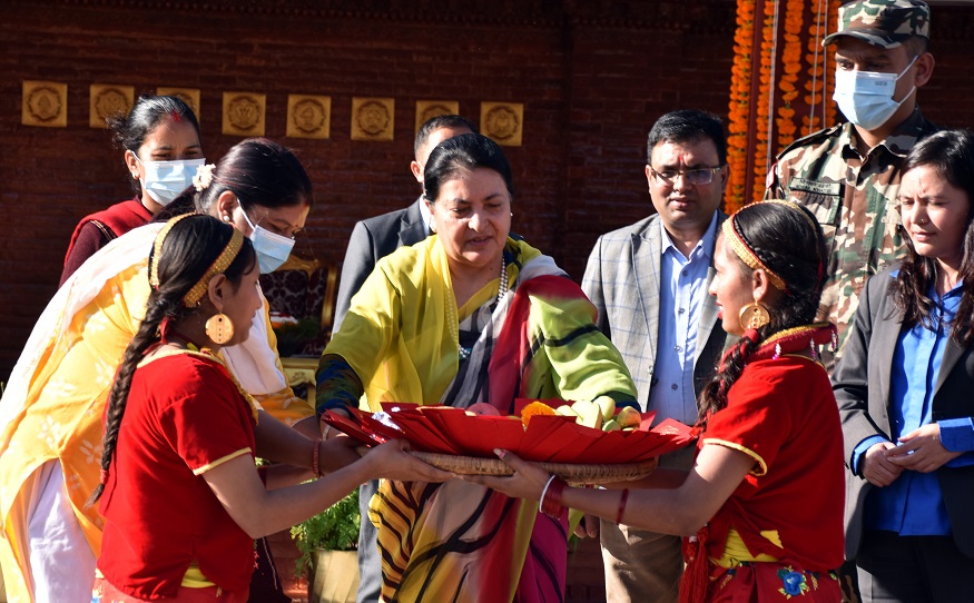 राष्ट्रपतिको उपस्थितिमा देउसीभैली