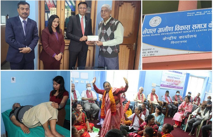 सिटिजन लाइफद्वारा ज्येष्ठ नागरिक दिवा सेवा र फिजियोथेरापी सेवा कार्यको लागी आर्थिक सहयोग