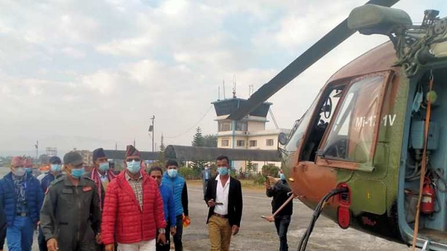 अग्निपीडितलाई राहत दिन मुख्यमन्त्री शाही मुगुमा