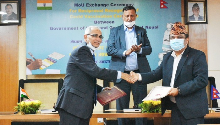 खोप लगाएलाई नेपाल र भारतमा यात्रा गर्न सहज बनाउन सम्झौता