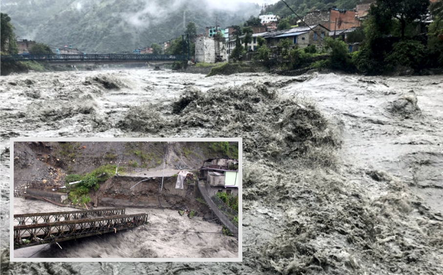 म्याग्दी पहिराेमा ३५ घर पुरिए, ३३ बेपत्ता [अपडेट]