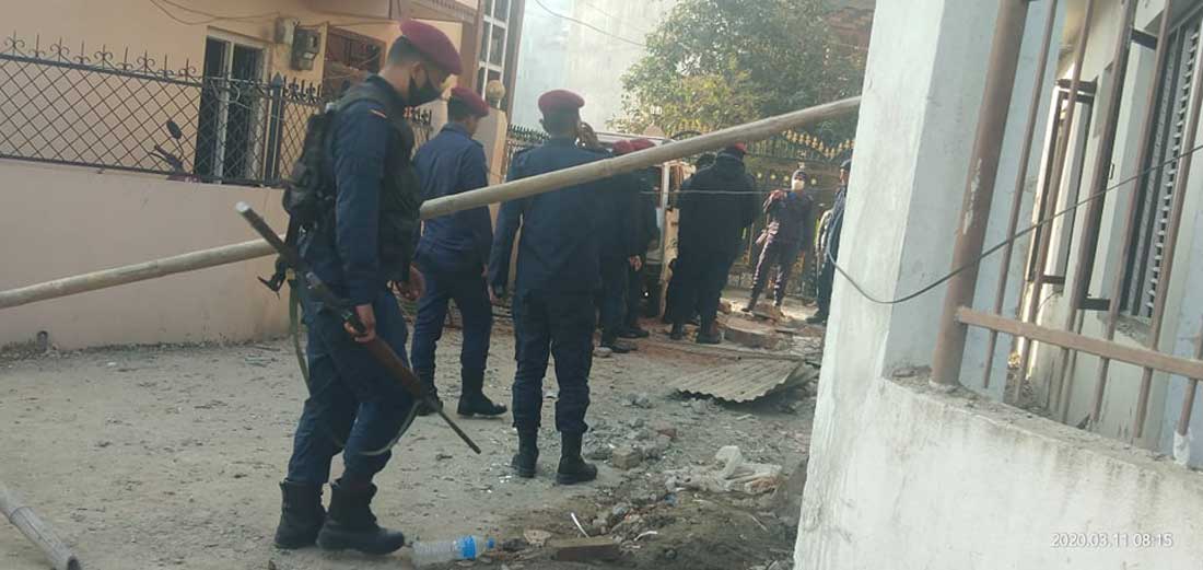पूर्व सञ्चारमन्त्रीको घरमा बम विस्फोट घटनामा एक पक्राउ